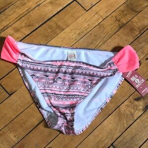 Arizona‎ Jean Company Pink and Black Patterned Bikini Bottom